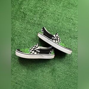Vans x Marvel Hulk black & green slip-on trainers.